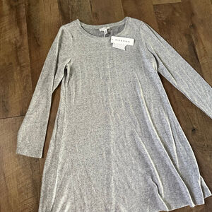 Women's RIO & RIAN Heather Grey Long Sleeve Dress, Size L